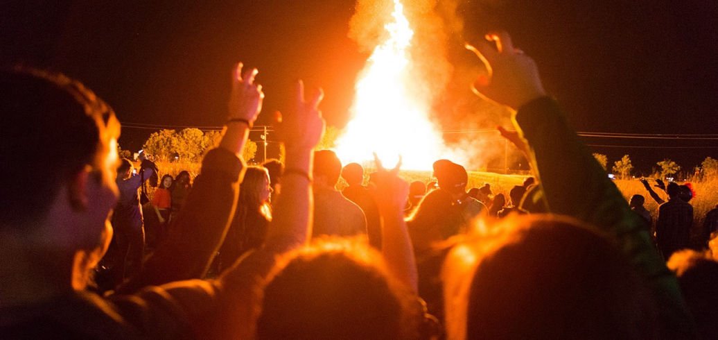 Midsummer bonfire.