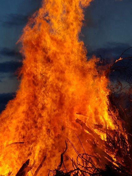 Midsummer bonfire.