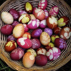 Decorating Eostre's Eggs.