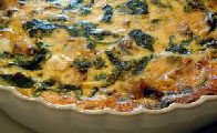 Spinach quiche.