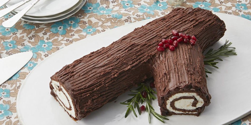 A Yule Log Cake.
